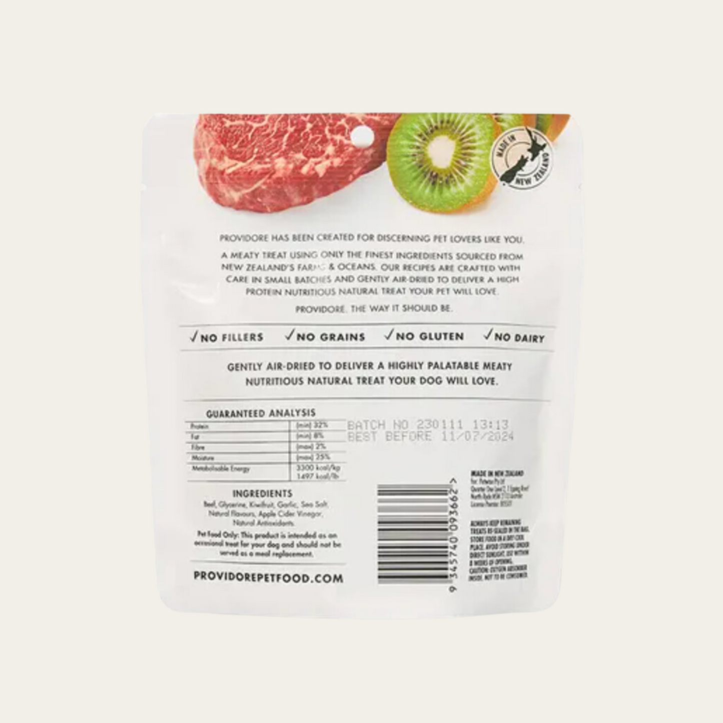 Natural Beef with Kiwi Fruit Dog Treat