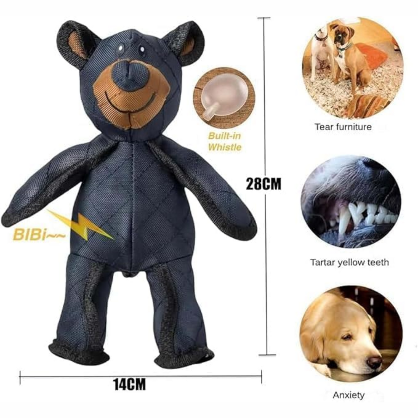 Indestructible Squeaky Dog Toy: Durable, Chew-Resistant Fun for Large Dogs