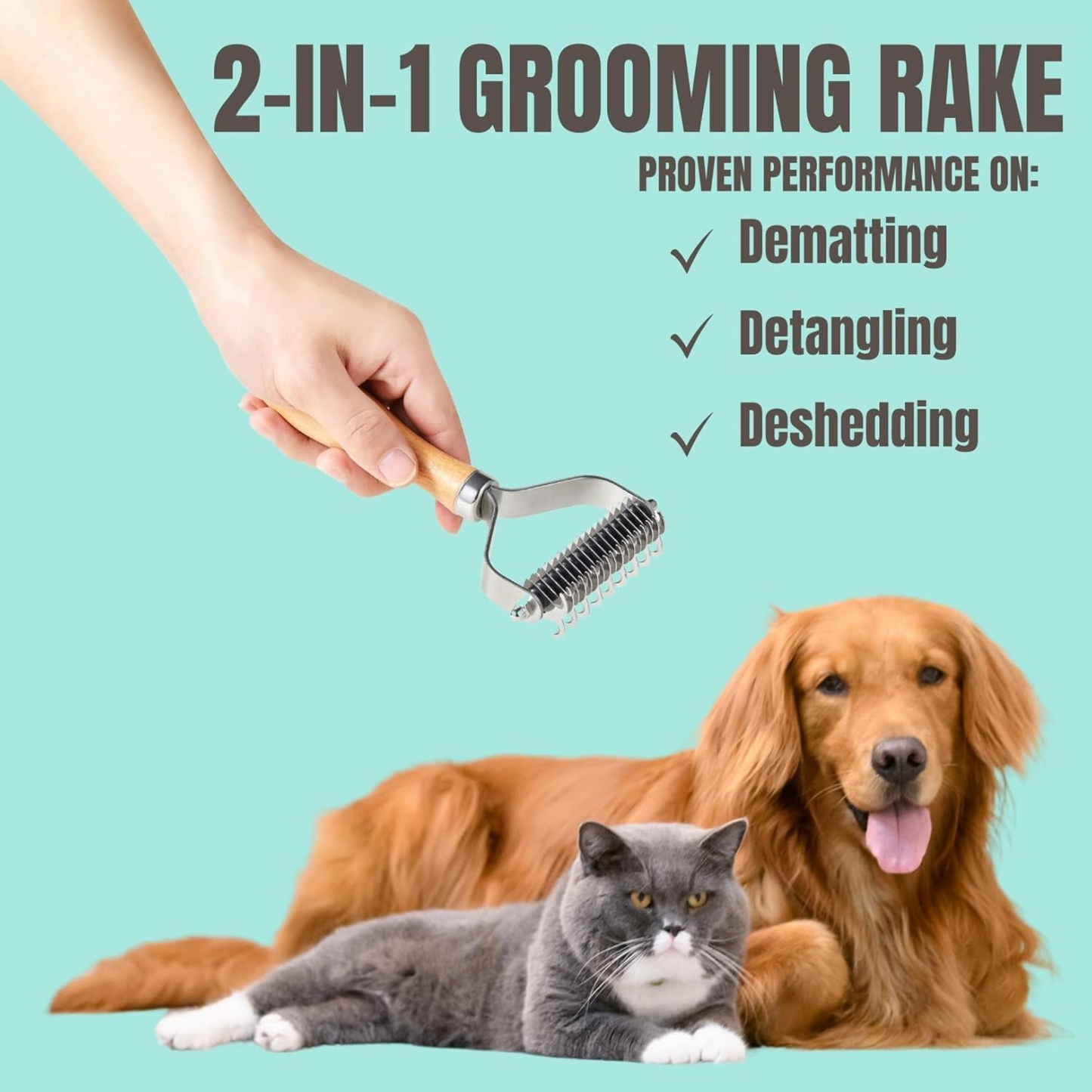 GroomMate 3-in-1 Pet Dematting & Deshedding Kit
