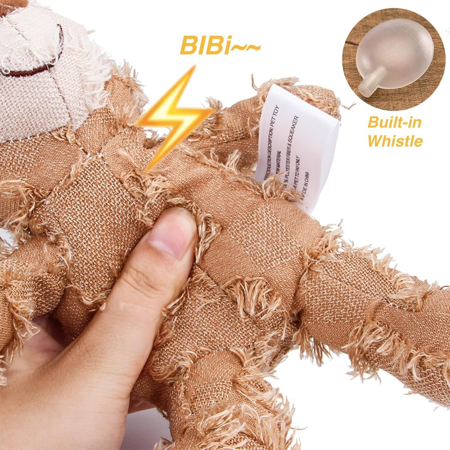 Unbreakable Squeaky Bear – Tough Plush Dog Toy for Heavy Chewers