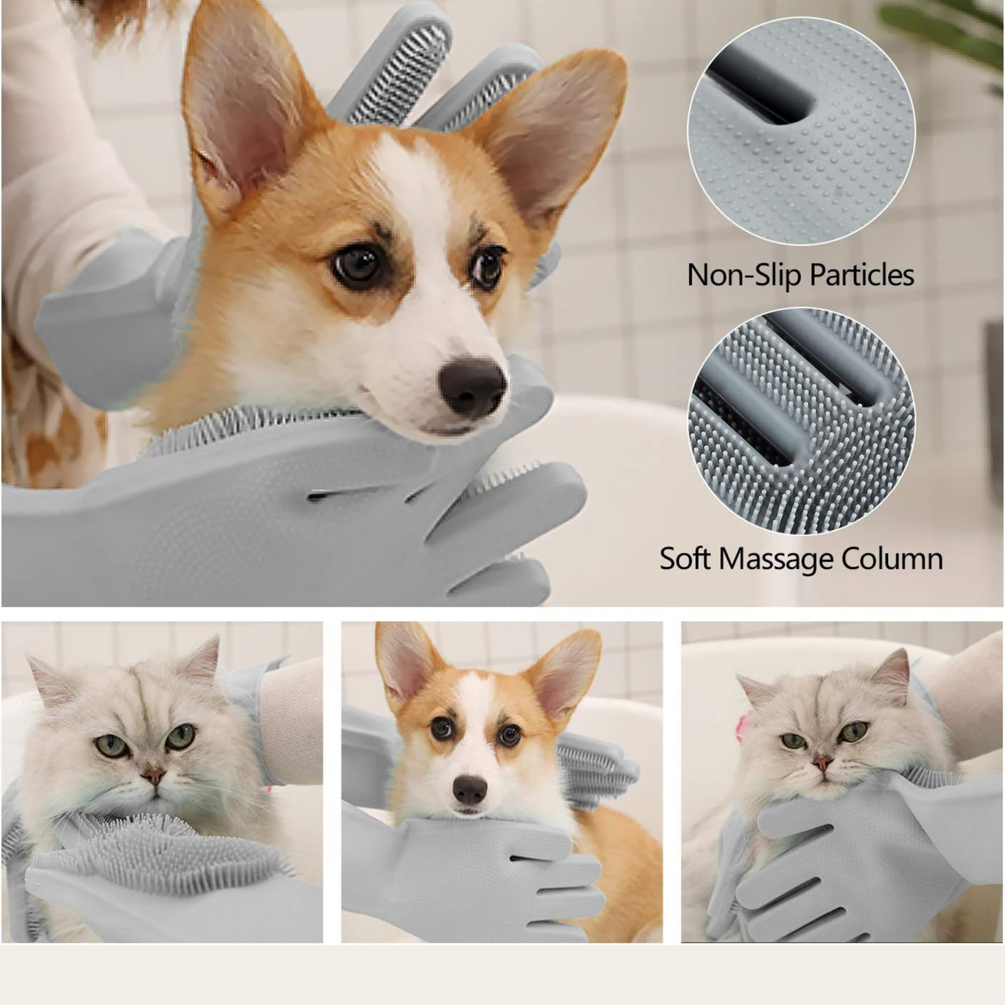 Gentle Touch Pet Grooming Gloves