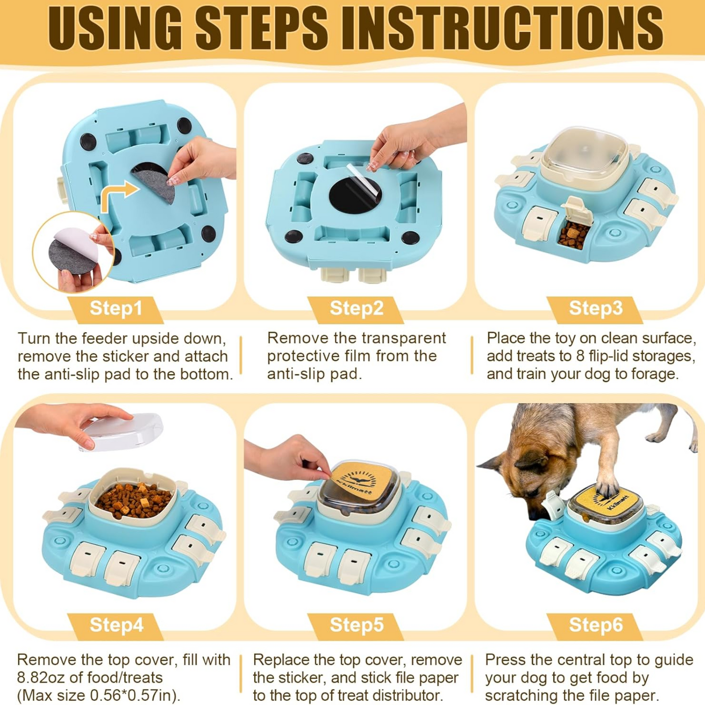 Interactive 3-in-1 Dog Enrichment Puzzle Feeder & Nail Care Toy