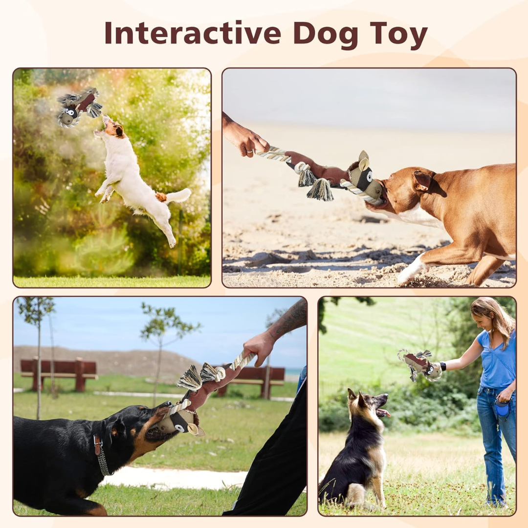 Tough Indestructible Dog Toy for Aggressive Chewers – Squeaky & Durable