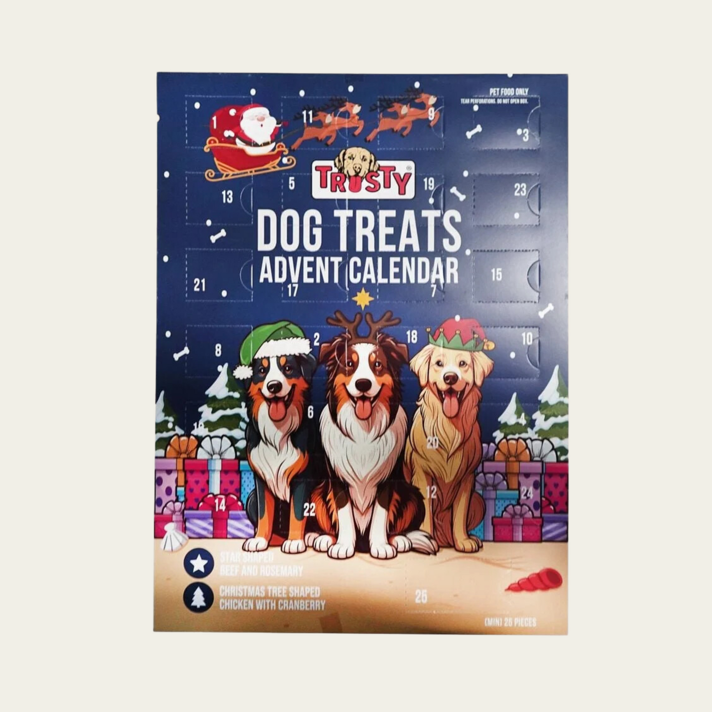 25 Days Christmas Advent Calendar Dog Treats