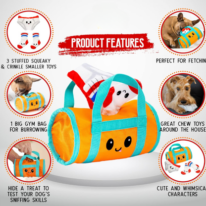 Pet Gym Bag Dog Toy Set