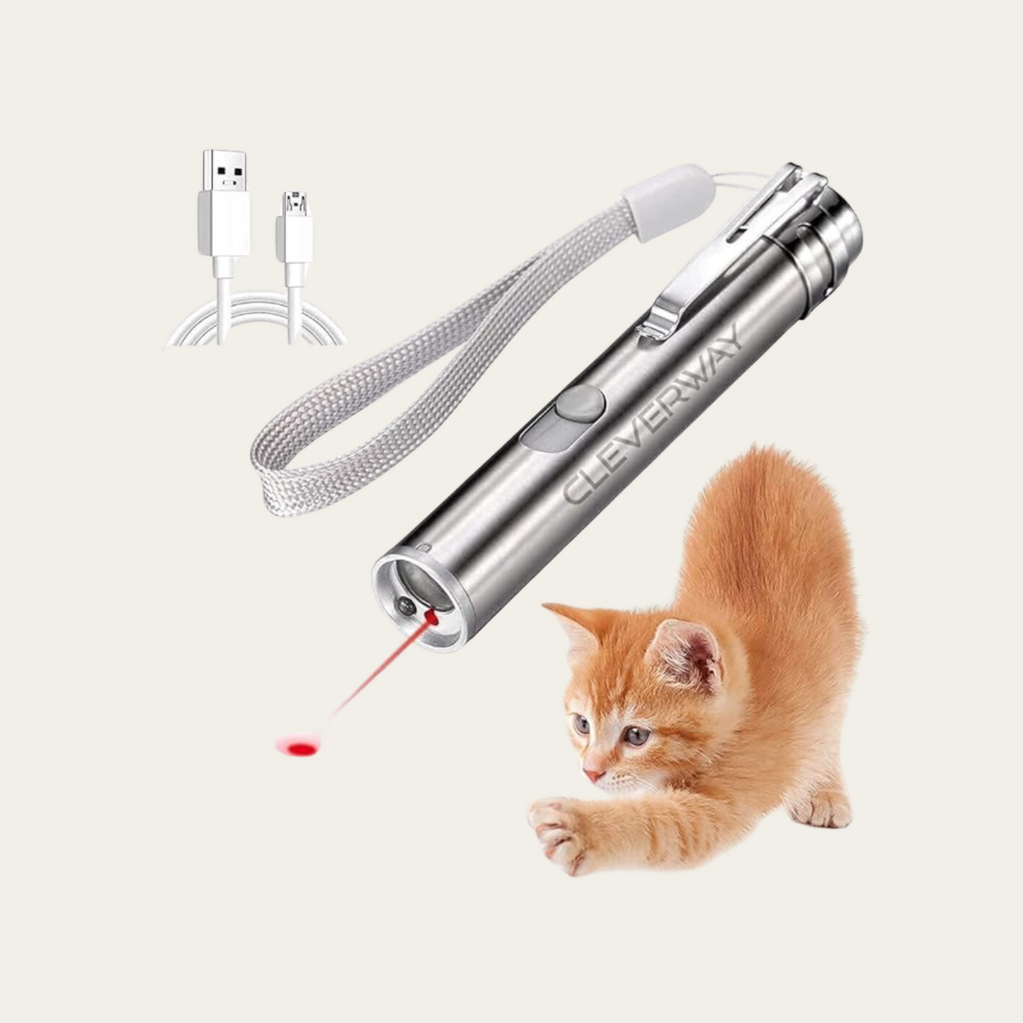 3 in 1 Cat Laser Pointer Interactive Chaser Toy for Kittens and Dogs Tuffy Pet Supplies