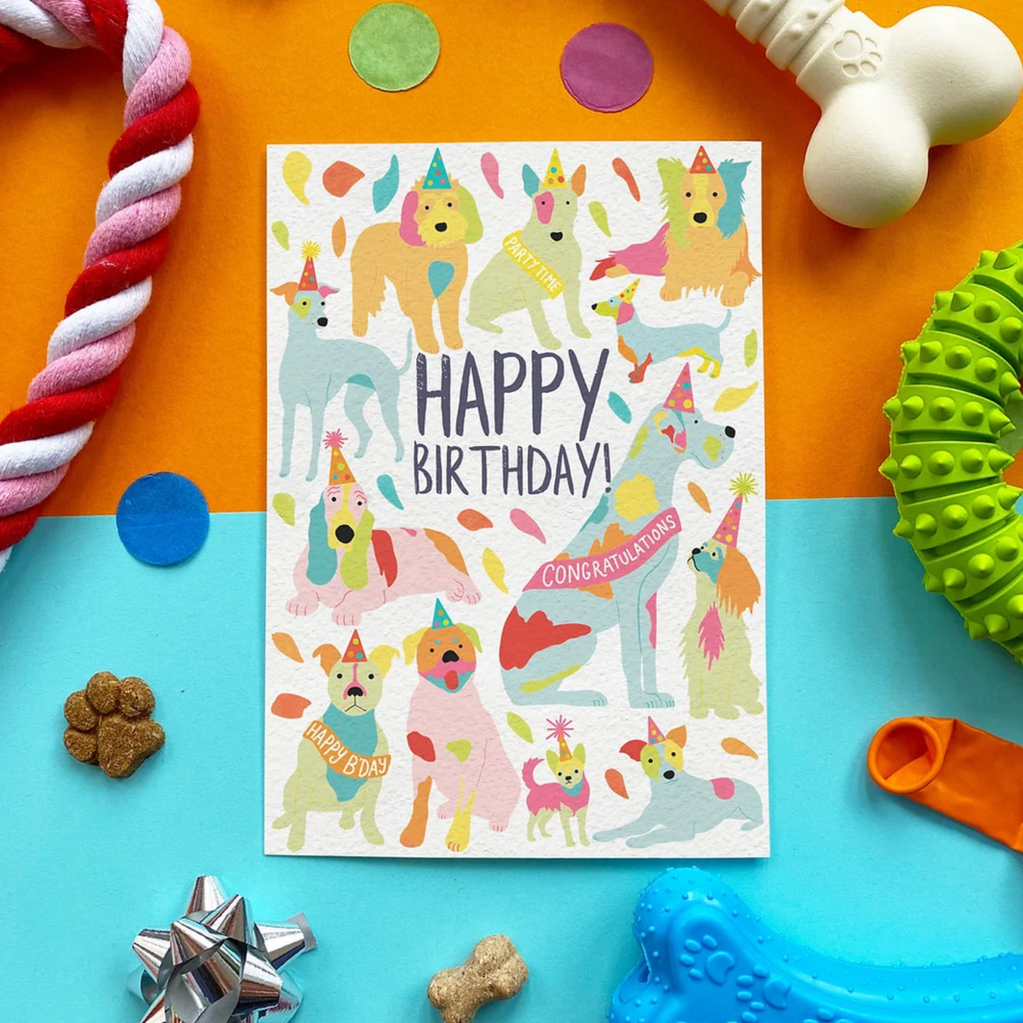 Edible Greeting Card - 'Happy Birthday' - Dog Treat (Cheese Flavor)