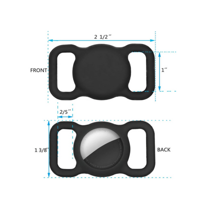 Airtag Dog Collar Holder (2 Pack) - Silicone GPS Tracker Case