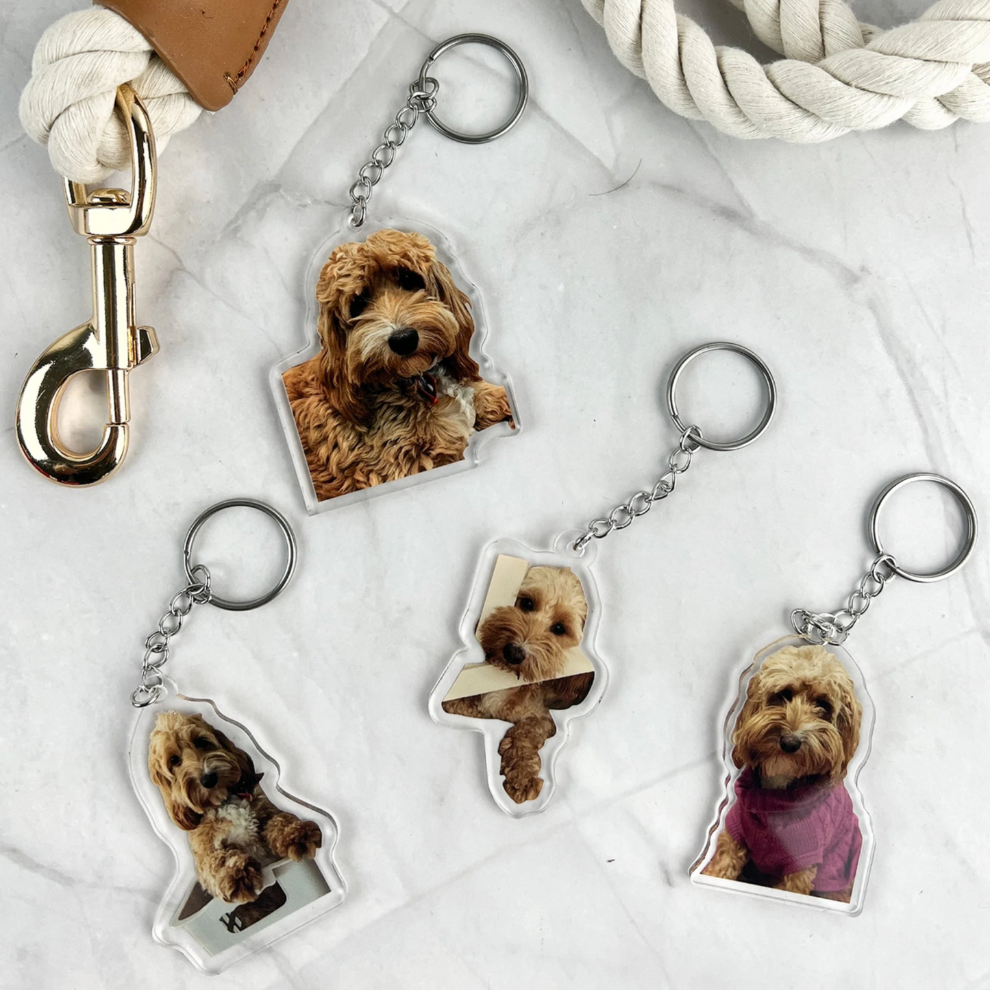 Custom Pet Photo Acrylic Keychain