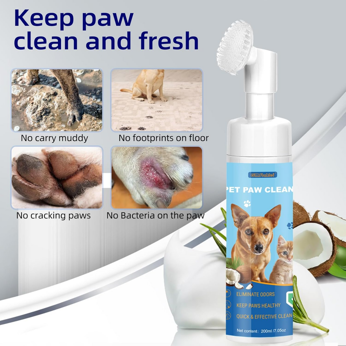 Paw Care Kit – No-Rinse Cleaner & Healing Balm with Towel