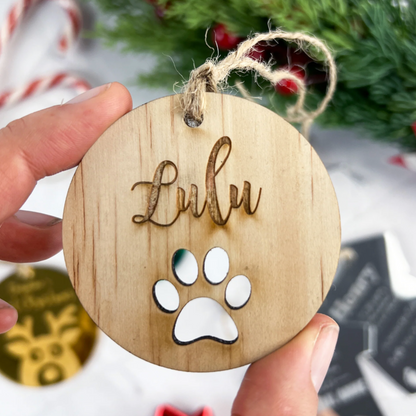 Paw Print Christmas Ornament