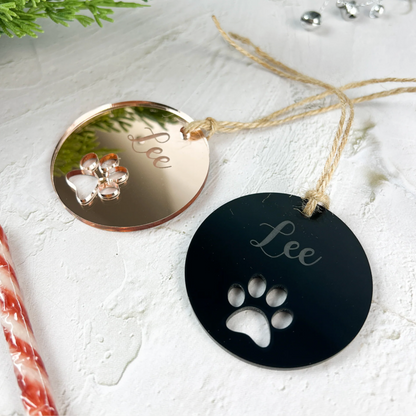 Paw Print Christmas Ornament