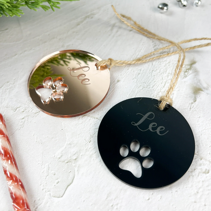 Paw Print Christmas Ornament